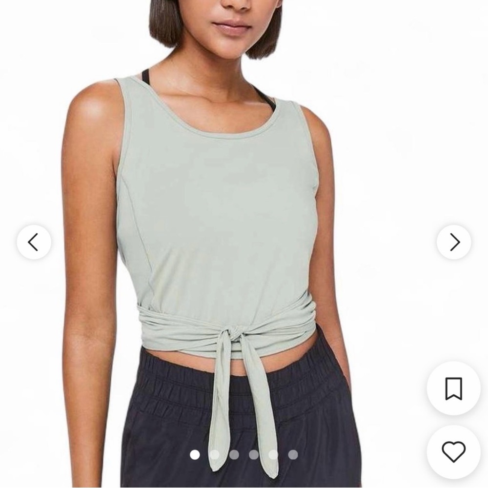Lululemon It’s a Tie Tank Women's Light Green/Grey Tank Top